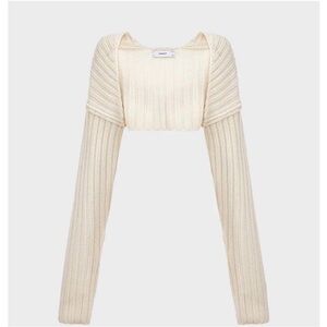 Simonett Cropped Sweater Sleeve Cardigan one size